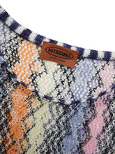 Load image into Gallery viewer, 90'S "MISSONI" MULTI ZIGZAG STRIPE MESH TEE
