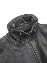Load image into Gallery viewer, 80-90'S UNKNOWN EURO HIGH NECK LEATHER BOMBER JACKET
