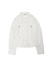 画像をギャラリービューアに読み込む, ’04SS &quot;CHLOE&quot; FLY FRONT STAND COLLAR CROPPED JACKET
