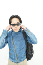 画像をギャラリービューアに読み込む, 60〜70&#39;S UNKNOWN EURO HAND MADE DENIM DOUBLE RIDERS JACKET
