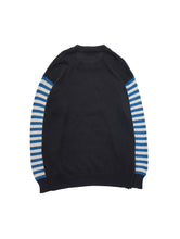 画像をギャラリービューアに読み込む, 90'S "KRIZIAUOMO" LINEN COTTON PUMA JACQUARD OVER SIZED KNIT SWEATER
