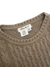 画像をギャラリービューアに読み込む, 90&#39;S &quot;EDDIE BAUER&quot; CABLE COTTON CABLE S/S KNIT
