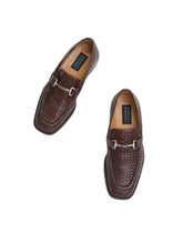 Load image into Gallery viewer, 90&#39;S &quot;BARNEYS NEWYORK&quot; HORSE BIT WOVEN LOAFERS
