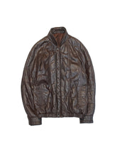 Load image into Gallery viewer, 80&#39;S UNKNOWN PUFFER LEATHER JACKET MADE IN EUROPE
