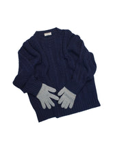 画像をギャラリービューアに読み込む, 90'S "VALENTINO UOMO" CABLE STRIPE COTTON RAYON KNIT
