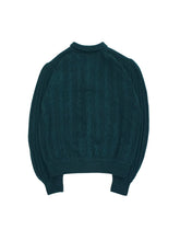 Load image into Gallery viewer, 90&#39;S &quot;VALDI FIRENZE&quot; CASHMERE PUFF SHOULDER CABLE CARDIGAN
