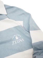 Load image into Gallery viewer, 90&#39;S &quot;ERMENEGILDO ZEGNA&quot; STRIPE LONG SLEEVE POLO SHIRT
