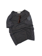 Load image into Gallery viewer, 00-10'S "EMPORIO ARMANI" SWITCHING DESIGN S/S  KNIT TEE
