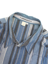 Load image into Gallery viewer, 90&#39;S &quot;MARITHE FRANCOIS GILBAUD&quot; LONG FRONT STRIPE DEFORMED SHIRT
