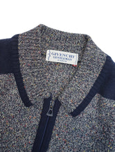 画像をギャラリービューアに読み込む, 70~80&#39;S &quot;GIVENCHY&quot; FAKE COLLAR ZIP UP KNIT CARDIGAN
