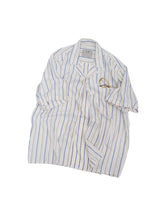 Load image into Gallery viewer, 90&#39;S &quot;PRONT UOMO&quot; OPEN COLLAR STRIPE S/S SHIRT MADE IN ITALY
