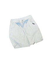 Load image into Gallery viewer, 90&#39;S &quot;ROCKY MOUNTAIN CLOTHING CO.&quot; SWITCHING DESIGN STRIPE DENIM SHORTS
