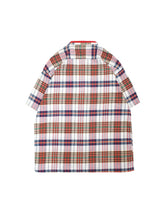 Load image into Gallery viewer, 60&#39;S &quot;PERMANENT PRESS&quot; COLLARLESS MODIFIED S/S MADRAS CHECK SHIRT
