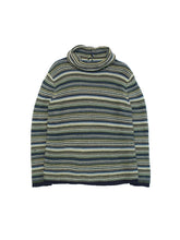 画像をギャラリービューアに読み込む, 90'S  UNKNOWN STRIPE HIGH NECK COTTON KNIT SWEATER

