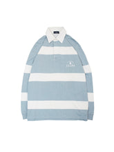 Load image into Gallery viewer, 90&#39;S &quot;ERMENEGILDO ZEGNA&quot; STRIPE LONG SLEEVE POLO SHIRT
