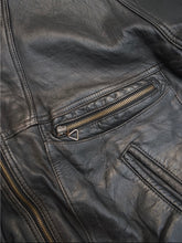 Load image into Gallery viewer, 80-90'S UNKNOWN EURO HIGH NECK LEATHER BOMBER JACKET
