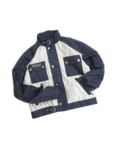 Load image into Gallery viewer, 90&#39;S &quot;BELSTAFF&quot; METALLIC NYLON RIDERS JACKET NAVY
