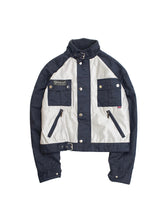 画像をギャラリービューアに読み込む, 90&#39;S &quot;BELSTAFF&quot; METALLIC NYLON RIDERS JACKET NAVY
