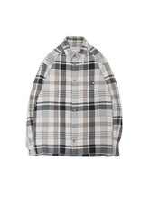 Load image into Gallery viewer, 00&#39;S &quot;ERMENEGILDO ZEGNA&quot; COTTON HERRING BONE FLANNEL CHECK SHIRT
