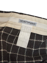 画像をギャラリービューアに読み込む, 90'S "EMPORIO ARMANI" CHALK PLAID WOOL SLACKS
