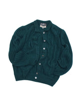 Load image into Gallery viewer, 90&#39;S &quot;VALDI FIRENZE&quot; CASHMERE PUFF SHOULDER CABLE CARDIGAN
