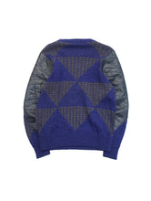 画像をギャラリービューアに読み込む, 70'S "ISSEY MIYAKE" JACQUARD LEATHER PATCH KNIT SWEATER
