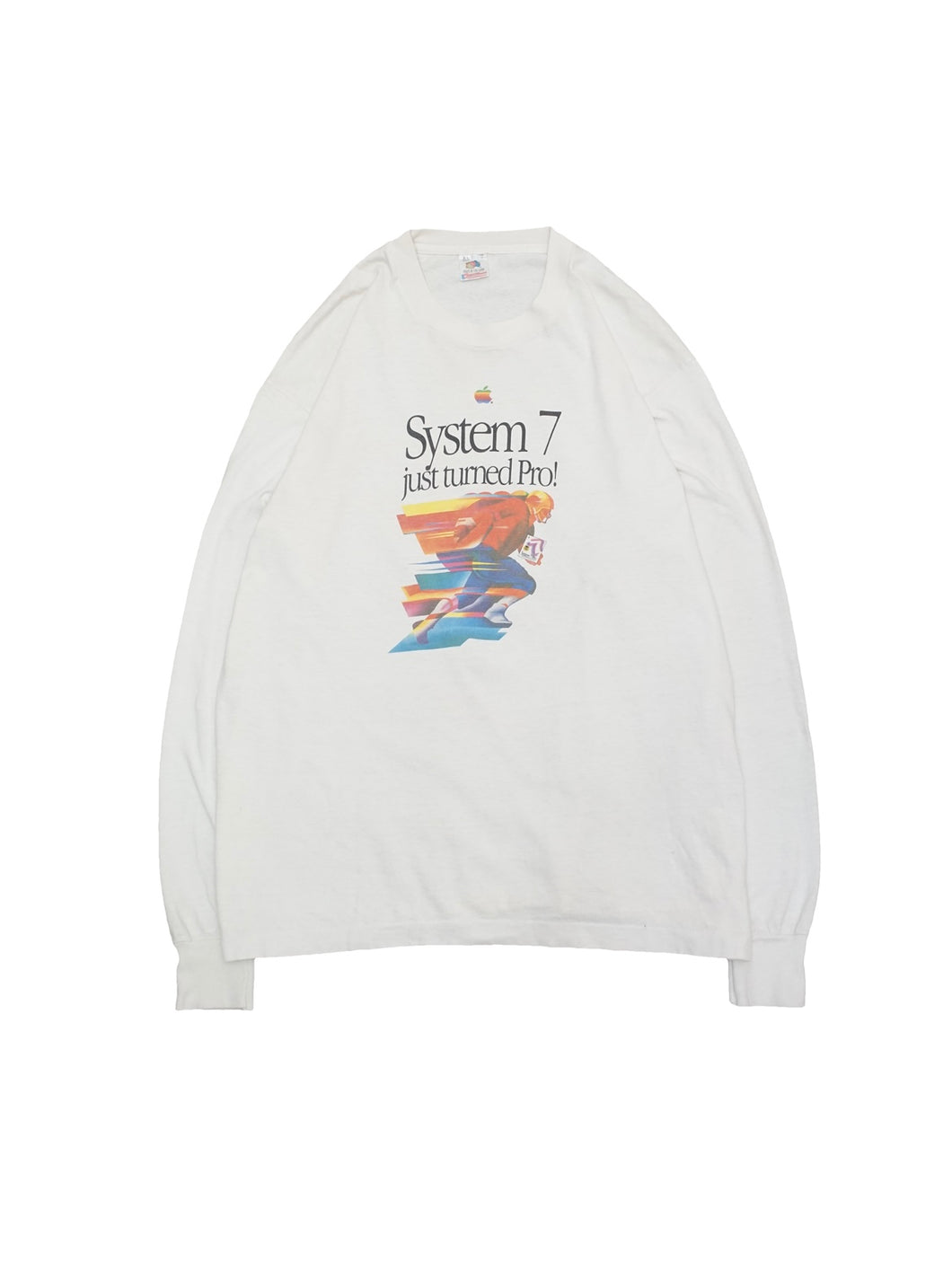 90'S APPLE SYSTEM 7 PRINTED L/S TEE