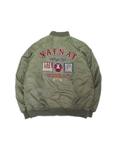 Load image into Gallery viewer, 80&#39;S &quot;NAF  NAF&quot; EMBROIDERED BOMBER JACKET
