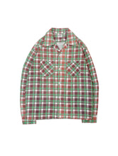 Load image into Gallery viewer, 40&#39;S &quot;TOWN TOPIC&quot; OPEN COLLAR PRINT FLANNEL SHIRT
