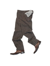 画像をギャラリービューアに読み込む, 90'S "EMPORIO ARMANI" CHALK PLAID WOOL SLACKS
