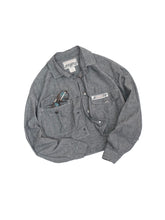 画像をギャラリービューアに読み込む, 90&#39;S &quot;KRIZIA JEANS&quot; CROPPED CHAMBRAY TRUCKER JACKET
