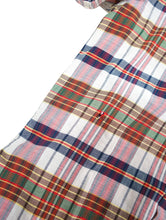 Load image into Gallery viewer, 60&#39;S &quot;PERMANENT PRESS&quot; COLLARLESS MODIFIED S/S MADRAS CHECK SHIRT
