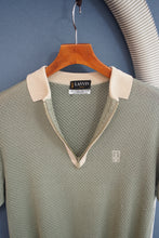 Load image into Gallery viewer, 70-80'S "LANVIN" ZIP UP KNIT POLO SHIRT

