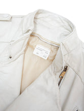 画像をギャラリービューアに読み込む, 80&#39;S &quot;SEARS&quot; CROSS ZIP WHITE LEATHER JACKET
