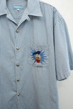 画像をギャラリービューアに読み込む, 90'S "ICEBERG" DONALD DUCK EMBROIDERED GINGHAM CHECK S/S SHIRT

