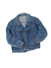 画像をギャラリービューアに読み込む, 60〜70&#39;S UNKNOWN EURO HAND MADE DENIM DOUBLE RIDERS JACKET
