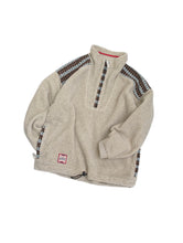 Load image into Gallery viewer, 90&#39;S &quot;THINK PINK&quot; POWWOW EMBROIDERED HALF ZIP FLEECE
