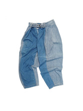 Load image into Gallery viewer, 80'S "CLOSED" BELTED SWITCHING FABRIC PANTS
