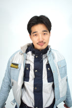 画像をギャラリービューアに読み込む, 90&#39;S &quot;BELSTAFF&quot; METALLIC NYLON RIDERS JACKET NAVY
