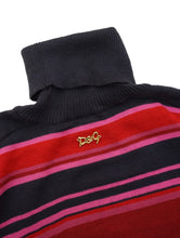 Load image into Gallery viewer, 00&#39;S &quot;D&amp;G&quot; MULTI STRIPE HIGH NECK KNIT SWEATER
