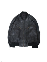 Load image into Gallery viewer, 90&#39;S UNKNOWN SHORT LENGTH LEATHER BOMBER JACKET MADE IN GERMANY
