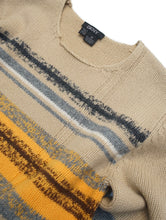 画像をギャラリービューアに読み込む, 90〜00'S "DKNY" RANDOM STRIPE WOOL KNIT SWEATER
