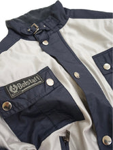 Load image into Gallery viewer, 90&#39;S &quot;BELSTAFF&quot; METALLIC NYLON RIDERS JACKET NAVY
