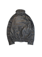 Load image into Gallery viewer, 80-90'S UNKNOWN EURO HIGH NECK LEATHER BOMBER JACKET
