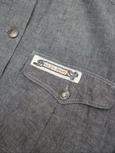 画像をギャラリービューアに読み込む, 90&#39;S &quot;KRIZIA JEANS&quot; CROPPED CHAMBRAY TRUCKER JACKET
