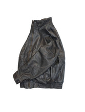 Load image into Gallery viewer, 80-90'S UNKNOWN EURO HIGH NECK LEATHER BOMBER JACKET
