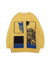 画像をギャラリービューアに読み込む, 90&#39;S &quot;POI BY KRIZIA&quot; BOX PANNEL DESIGN COTTON KNIT SWEATER
