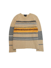 画像をギャラリービューアに読み込む, 90〜00'S "DKNY" RANDOM STRIPE WOOL KNIT SWEATER
