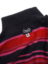 Load image into Gallery viewer, 00&#39;S &quot;D&amp;G&quot; MULTI STRIPE HIGH NECK KNIT SWEATER
