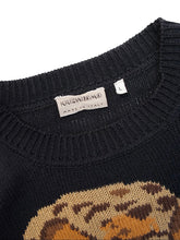 画像をギャラリービューアに読み込む, 90'S "KRIZIAUOMO" LINEN COTTON PUMA JACQUARD OVER SIZED KNIT SWEATER
